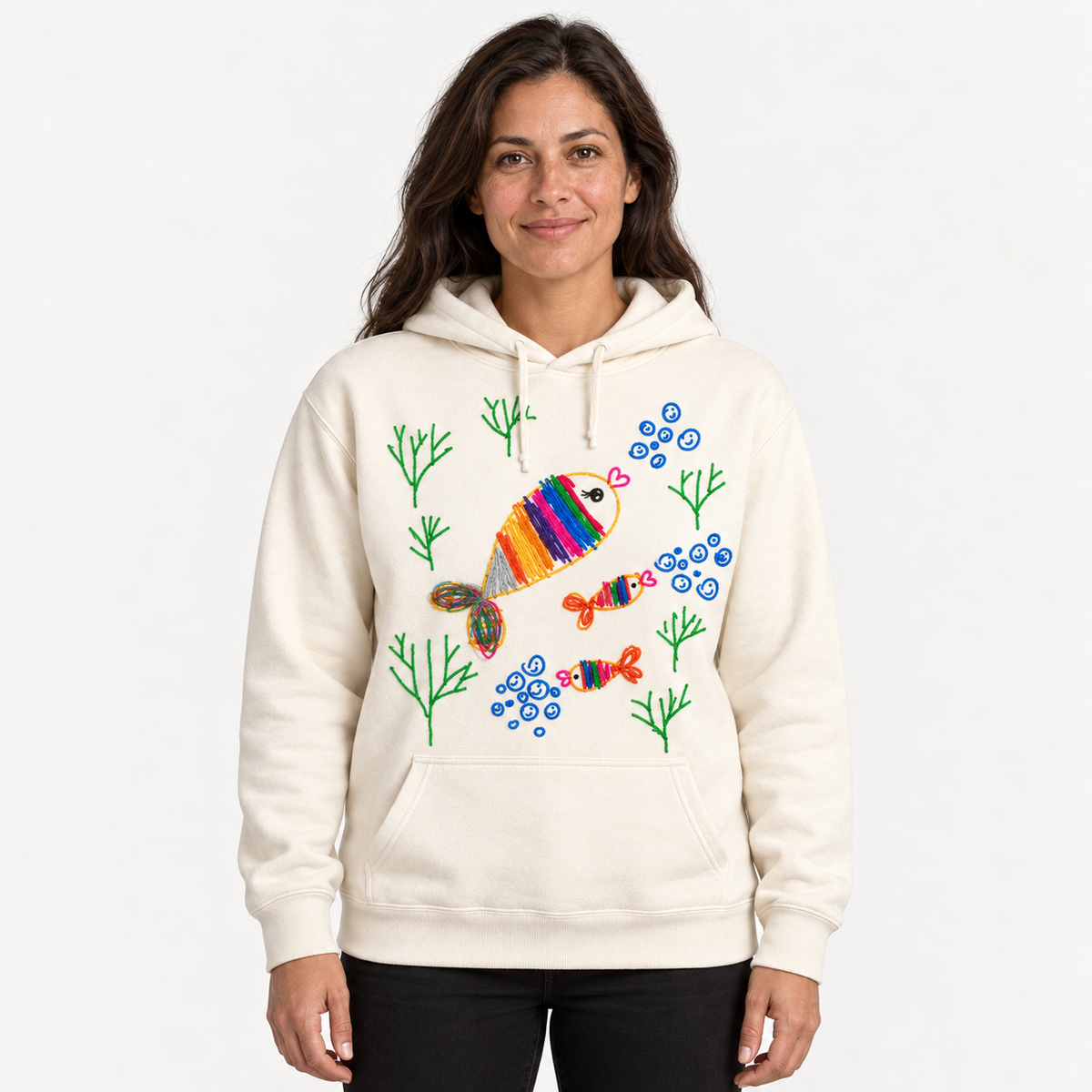 Your Kid’s Art Embroidered Hoodie