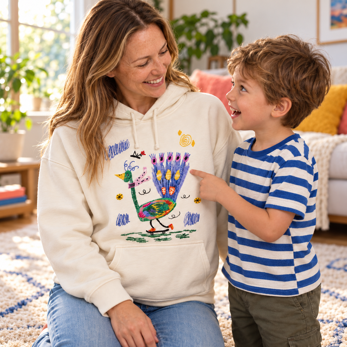 Your Kid’s Art Embroidered Hoodie